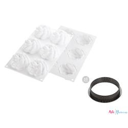 Silikomart Kit Tarte Ring Fleur Ø 80 mm (1 Pc)