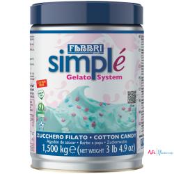 Fabbri Barbe à papa bleue - Cotton candy blu Simplé (1.5 Kg)