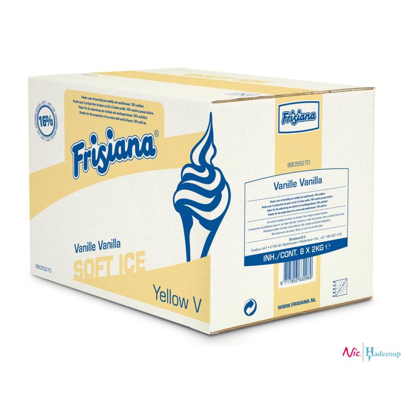 NIC Base glace italienne Vanille Yellow 16% Frisiana (8x2 kg) (16 Kg)