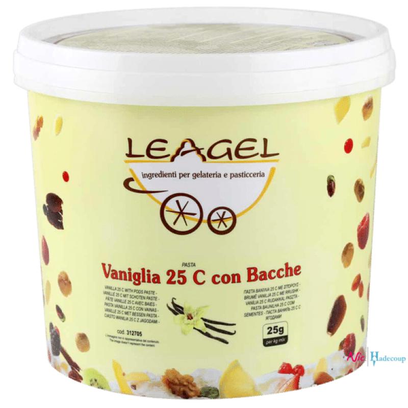 Leagel Vanille pâte - Vaniglia 25C con bacche (3.5 Kg)