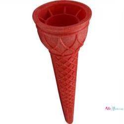 Hadecoup Ice Cream Cones Cornet soft Rood - 50x125mm (140 stuks) (1 Verp)