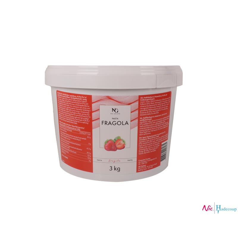 NIC Gelato Fraise pâte - Fragola (3 Kg)