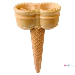 Hadecoup Ice Cream Cones Cornet soft Double - 72x123mm (400 pcs) (1 Emb)