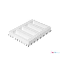 Silikomart Buche insert - 565 ml (L 220 B 60 H50) x4 (1 Pc)