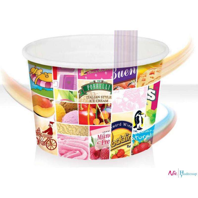 Medac Gepersonaliseerd Pot à glace imprimé BIO 366 ml - MD4FB (960 Pc)