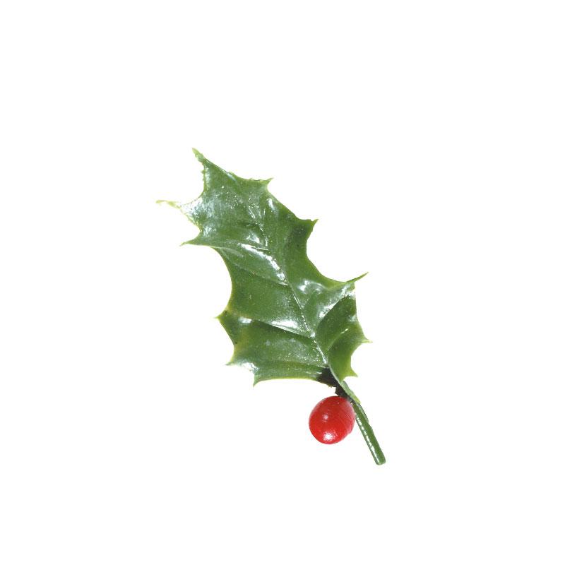 Cargill - Leman LM59810 - Holly leaf with berry 6,5x3,3 cm (144 Pcs) (LM59810)