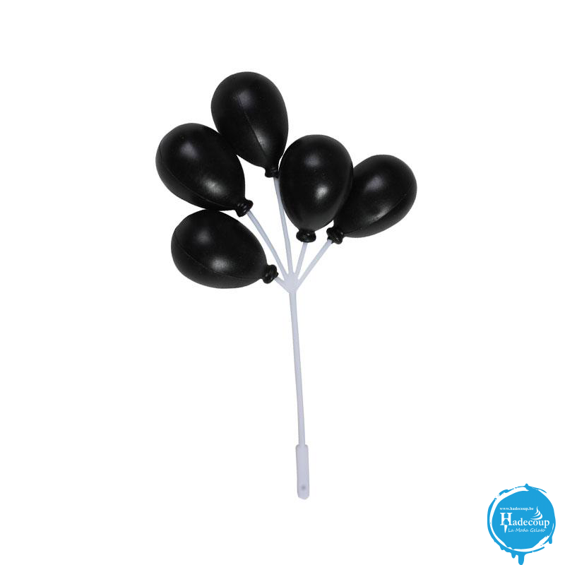 Leman Black balloons 9 cm (72 pcs) (1 Emb)