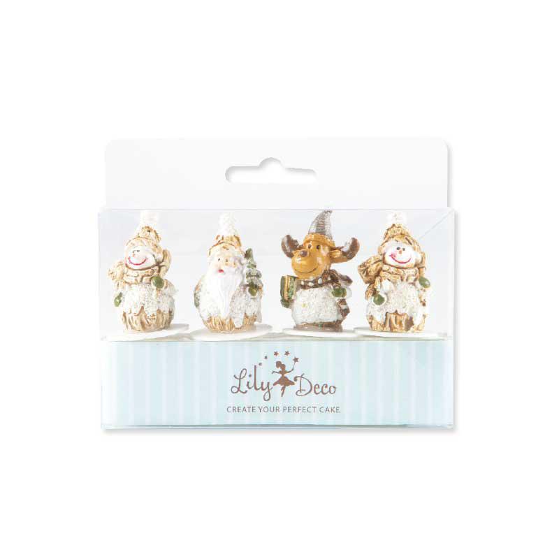 Cargill - Leman LM22099 - xmas figurines gold silver polyresin (24 Pcs) (LM22099)