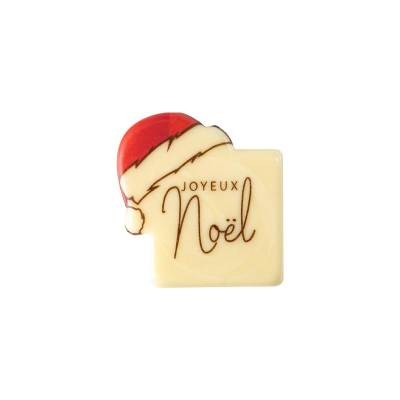 Cargill - Leman LM15083 - Square with hat 'Joyeux Noël' 3,5 cm (120 Pcs) (LM15083)