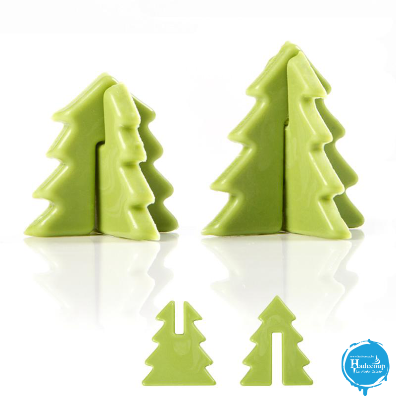 Cargill - Leman LM14129 - Christmas tree green 3D 2,5x3 cm/4x5 cm (45 Pcs) (LM14129)