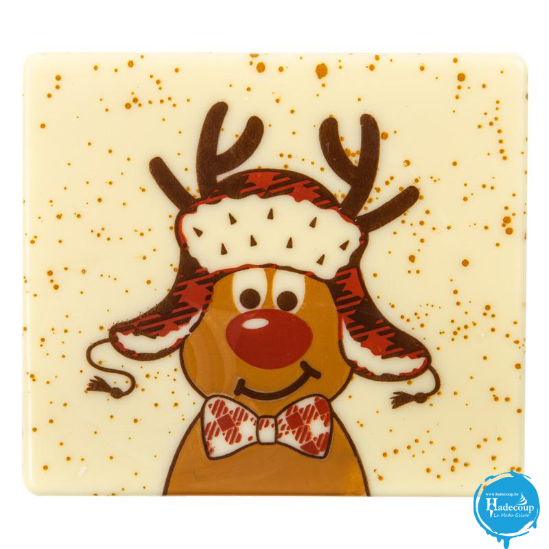 Cargill - Leman LM14708 - Cake end Rudolph with winter hat 8x9 cm (40 Pcs) (LM14708)