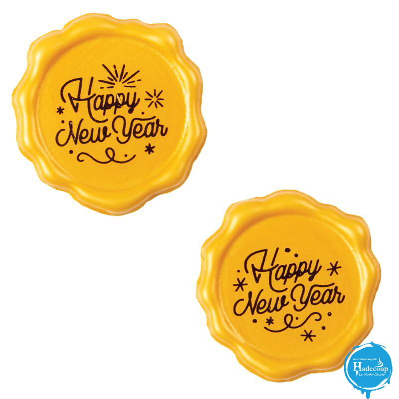 Cargill - Leman LM15448 - Stamp Happy New Year 3,8 cm (120 Pcs) (LM15448)