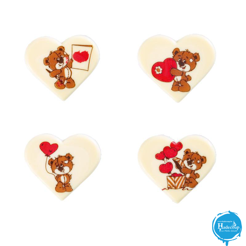 Cargill - Leman LM68354 - Bear with heart 5x4,6 cm (75 Pcs) (LM68354)