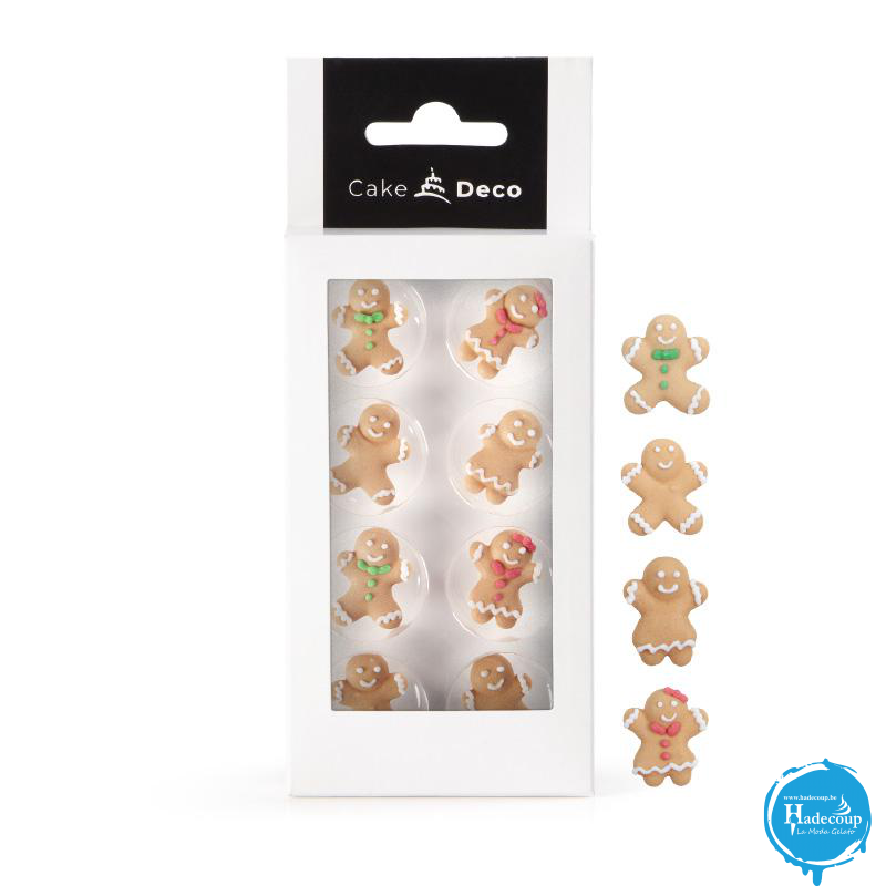 Cargill - Leman LM39405 - CakeDeco 2D  8 décors gingerbread sucre (12 Pcs) (LM39405)