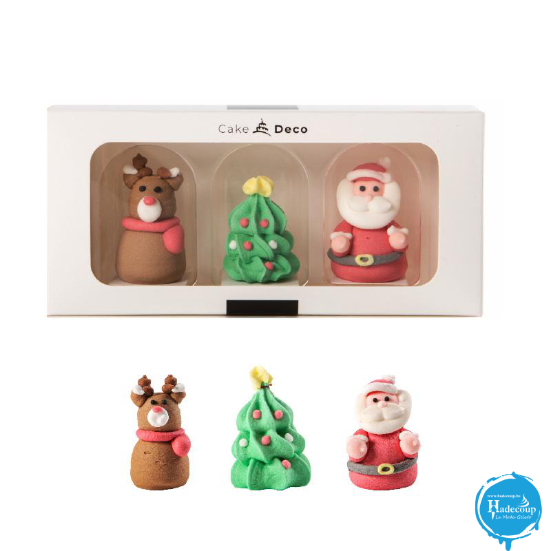 Cargill - Leman LM39406 - CakeDeco 3D 3 sujets Noël tradition (10 Pcs) (LM39406)