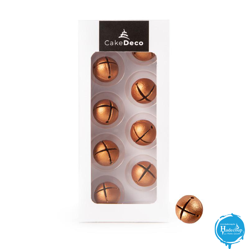 Cargill - Leman LM39600 - CakeDeco 8 grelots chocolat bronze (8 Pcs) (LM39600)