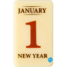 Cargill - Leman LM14383 - Calendar New Year 3,8x2,3 cm (160 Pcs) (LM14383)