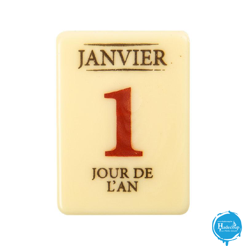 Cargill - Leman LM14658 - Calendar Jour de l'an 5x4 cm (60 Pcs) (LM14658)