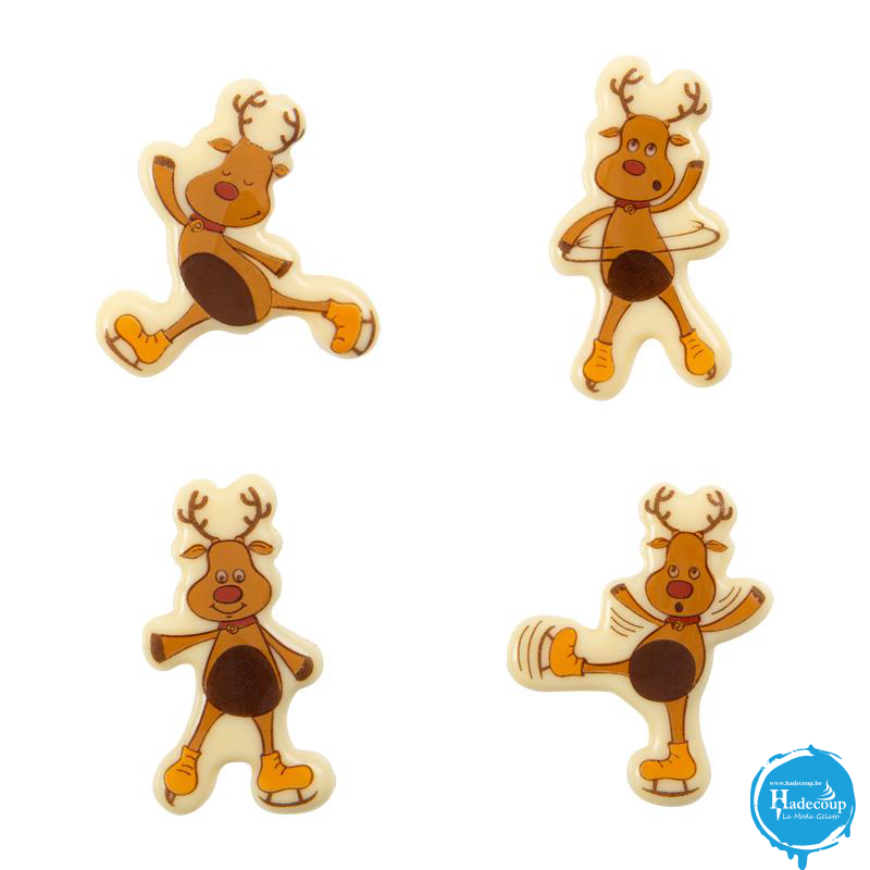 Cargill - Leman LM15556 - Dancing reindeers +/- 4,5x3 cm (120 Pcs) (LM15556)