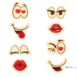 Cargill - Leman LM68099 - Funny faces 3,5x3 cm (160 Pcs) (LM68099)