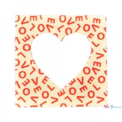 Cargill - Leman LM68534 - Square open heart LOVE 10x10 cm (10 Pcs) (LM68534)