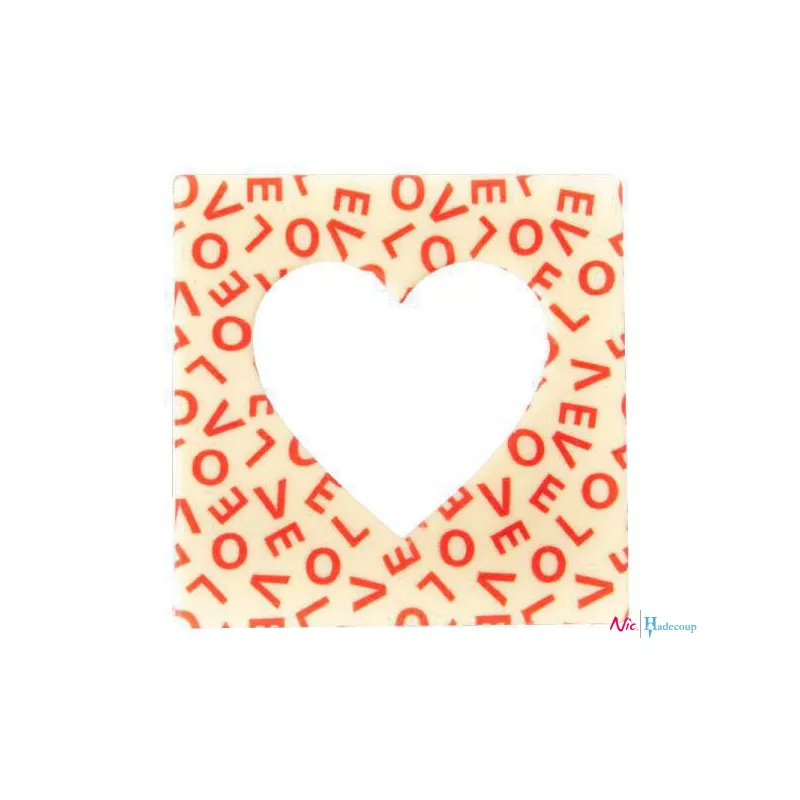 Cargill - Leman LM68534 - Square open heart LOVE 10x10 cm (10 Pcs) (LM68534)