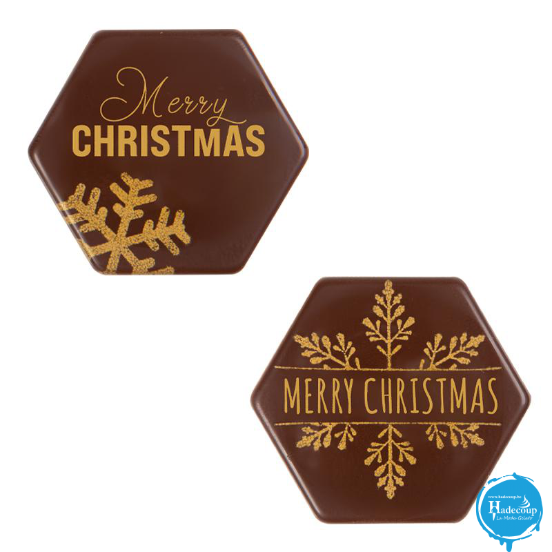 Cargill - Leman LM15792 - Plate Merry Christmas 3,8x3,8 cm (120 Pcs) (LM15792)