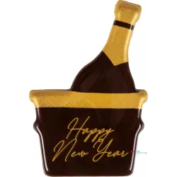 Cargill - Leman LM14827 - Champagne bottle with ice bucket Happy New year  3,5x5,1 cm (120 Pcs) (LM14827)