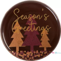 Cargill - Leman LM15441 - Plate Xmas tree Season's Greetings 3,8 cm (120 Pcs) (LM15441)