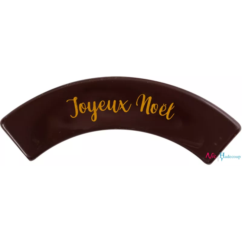 Cargill - Leman LM15578 - Curved plate Joyeux Noël 9,6x3,5 cm (60 Pcs) (LM15578)