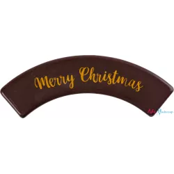 Cargill - Leman LM15579 - Curved plate Merry Christmas 9,6x3,5 cm (60 Pcs) (LM15579)